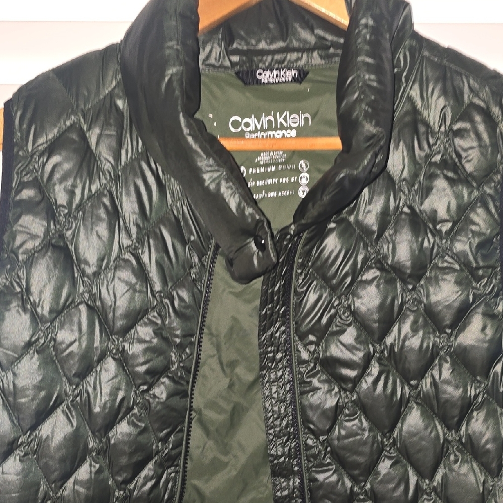 Calvin Klein Dark Green Quilted VEST